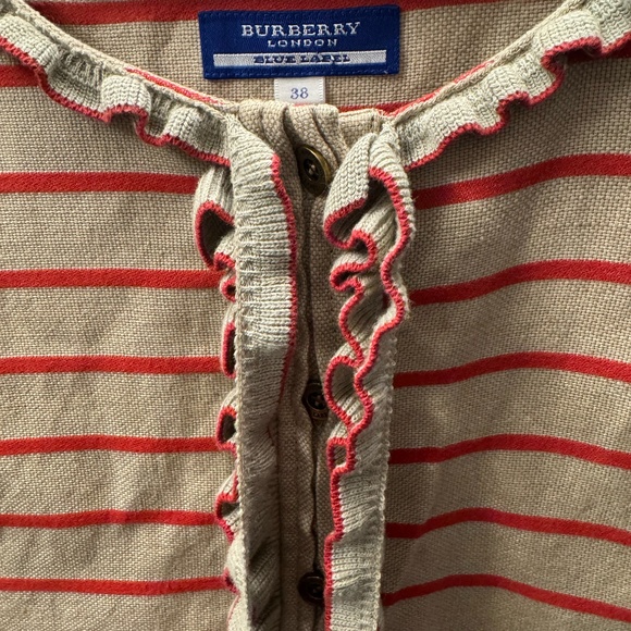 Burberry London Dress | Linen Short Sleeve Dress Perfect for Fall |Ruffle Detail - Picture 2 of 15